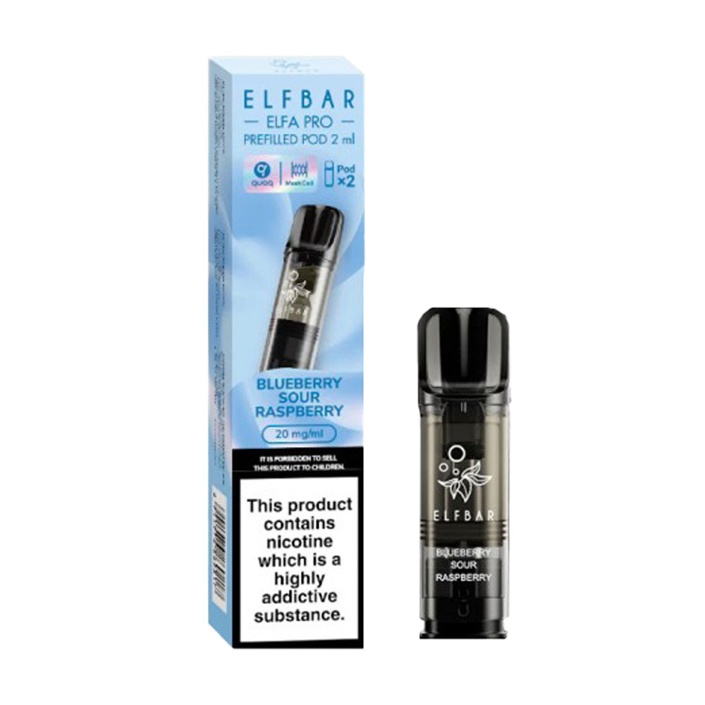 Elf Bar ELFA Pro Blueberry Sour Raspberry Pods (2 Pack)