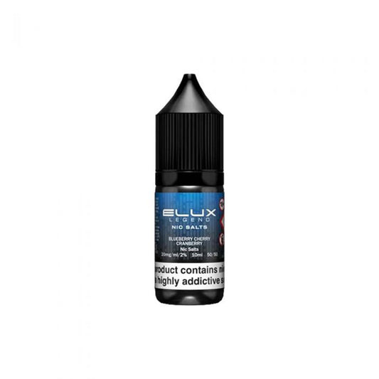 Elux Legend Nic Salts Blueberry Cherry Cranberry E Liquid 10ml
