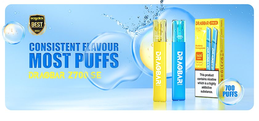 VooPoo Dragbar Z700SE award winning disposable vape range