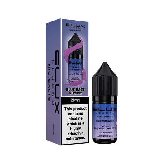 Elux Legend Nic Salts Blue Razz Gummy E Liquid 10ml
